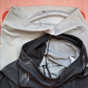 2 pairs- Adidas Gray and Black Activewear Leggings